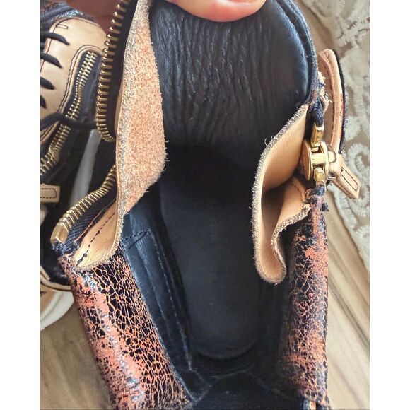 Giuseppe Zanotti Authentic Men’s High Top Sneakers EU 41 Gold Strap Zipper Leath - Picture 11 of 13